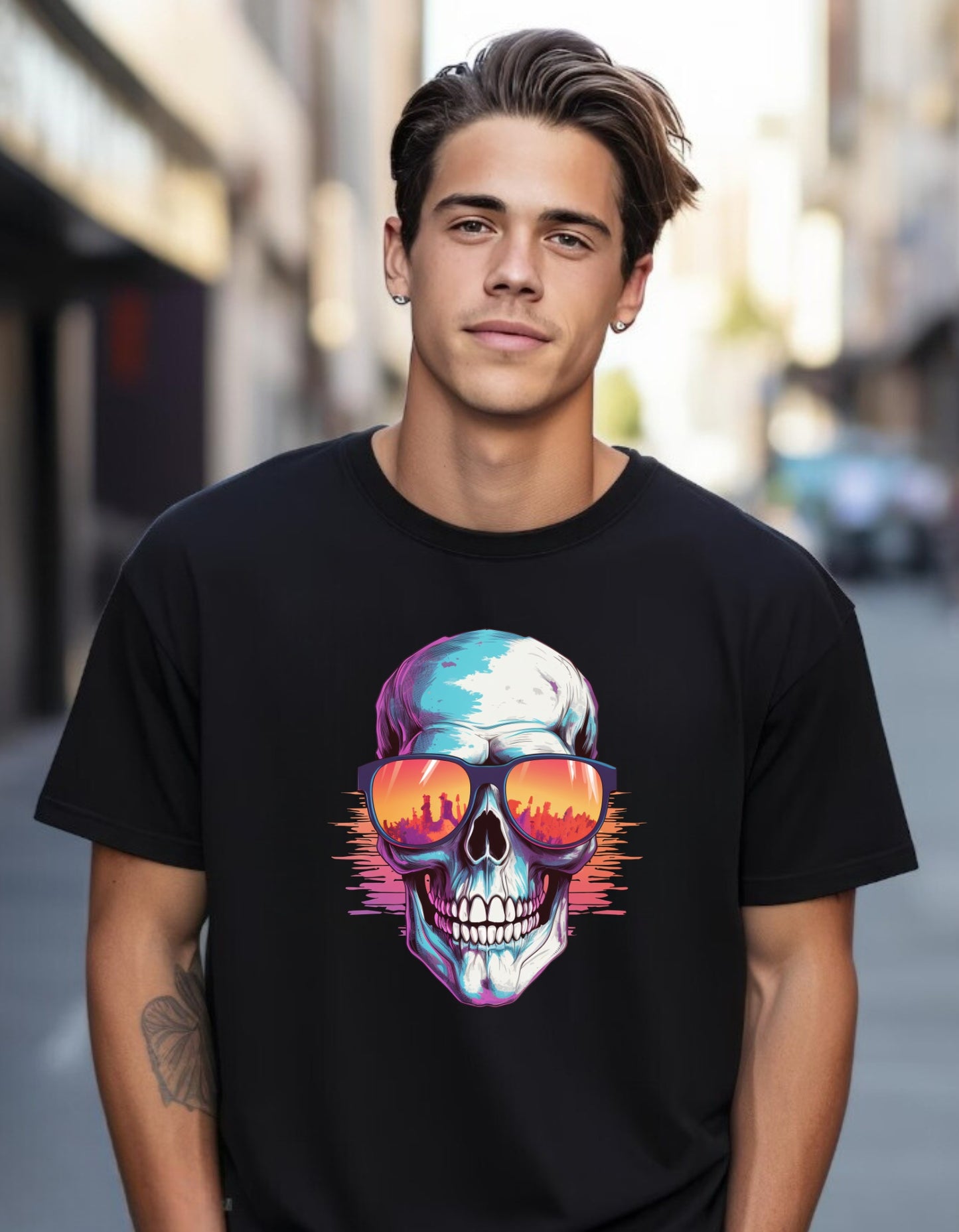 Skull Down Graphic Tee
