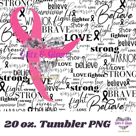 Breast Cancer Tumbler PNG  Download